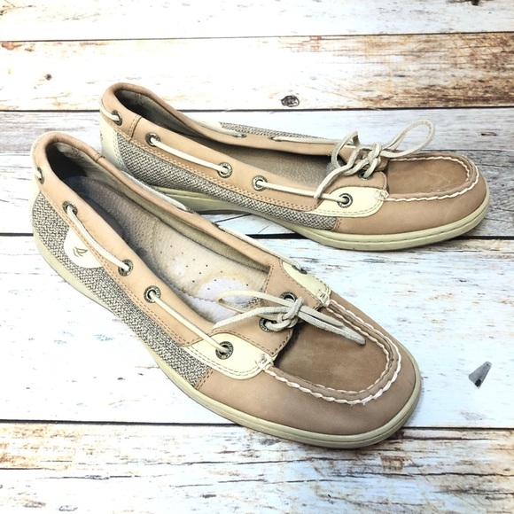 Sperry top sider boat shoes tan classic women’s 10